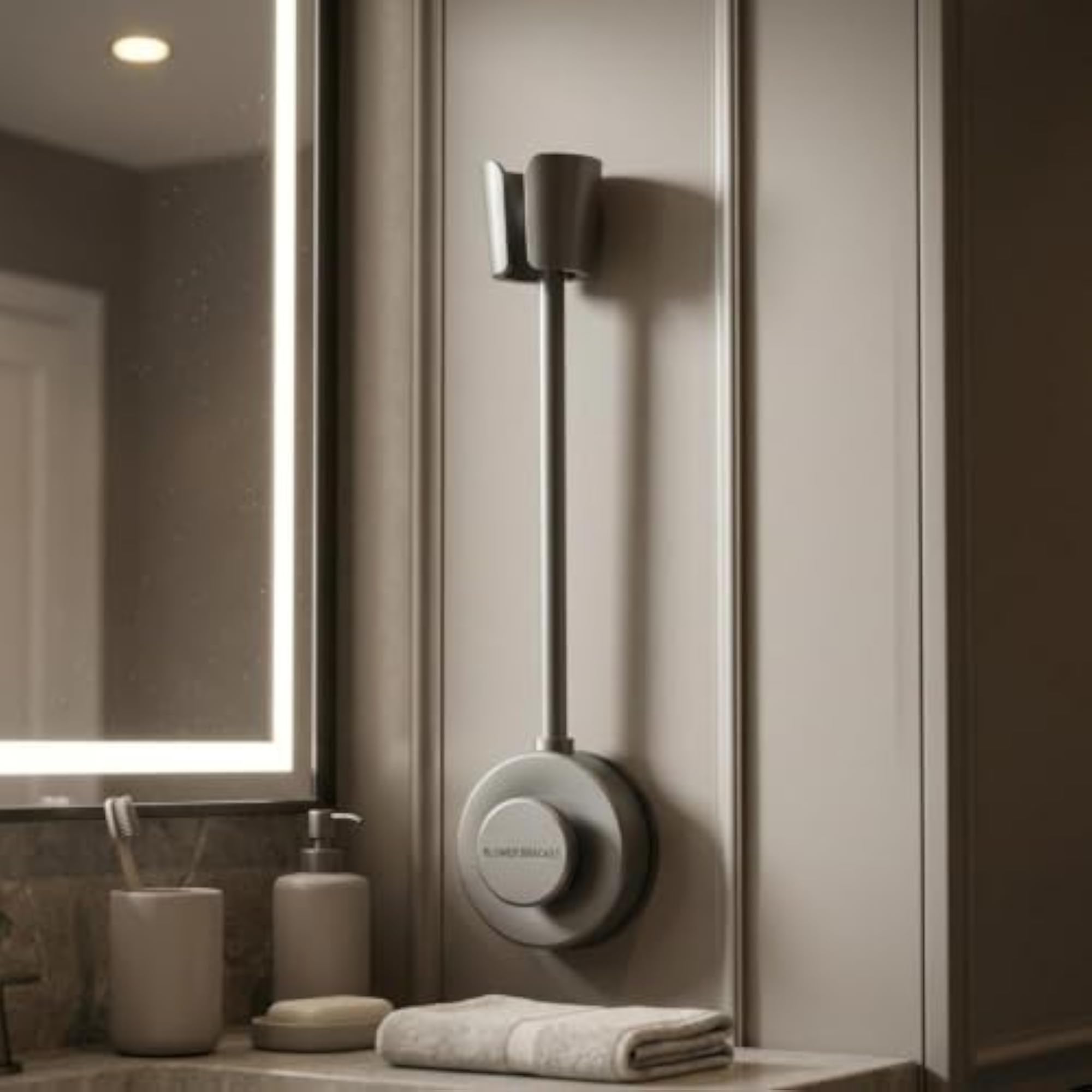 Suction Cup Blow-Dryer Holder, No Drill Hands-Free Holder
